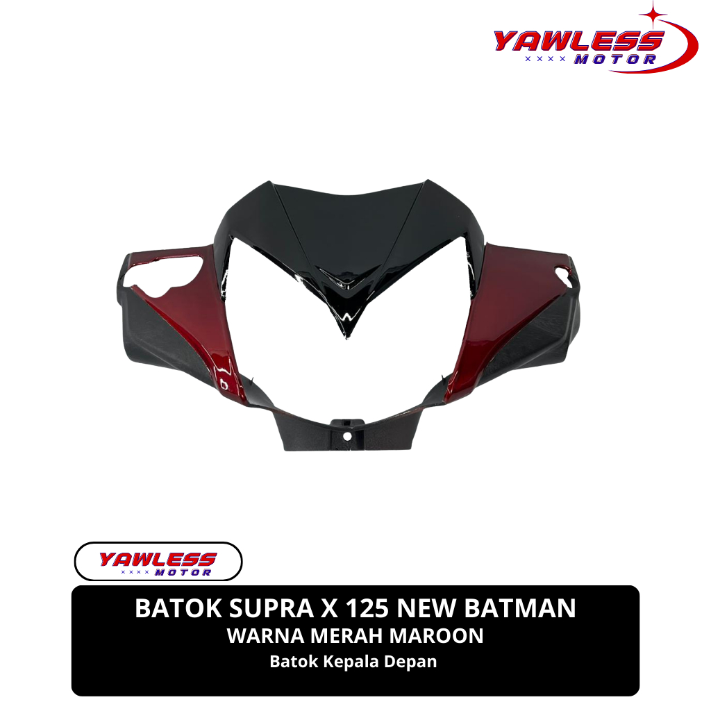 batok depan supra x 125 batman warna merah / batok lampu supra x 125