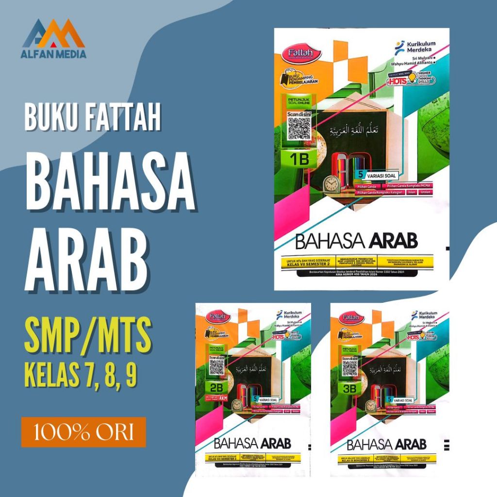 [ORIGINAL] Buku Lks Bahasa Arab Fattah SMP/MTS KURMER Kelas 7, 8, 9  Semester 2/GENAP 2026 DEEP LEAR