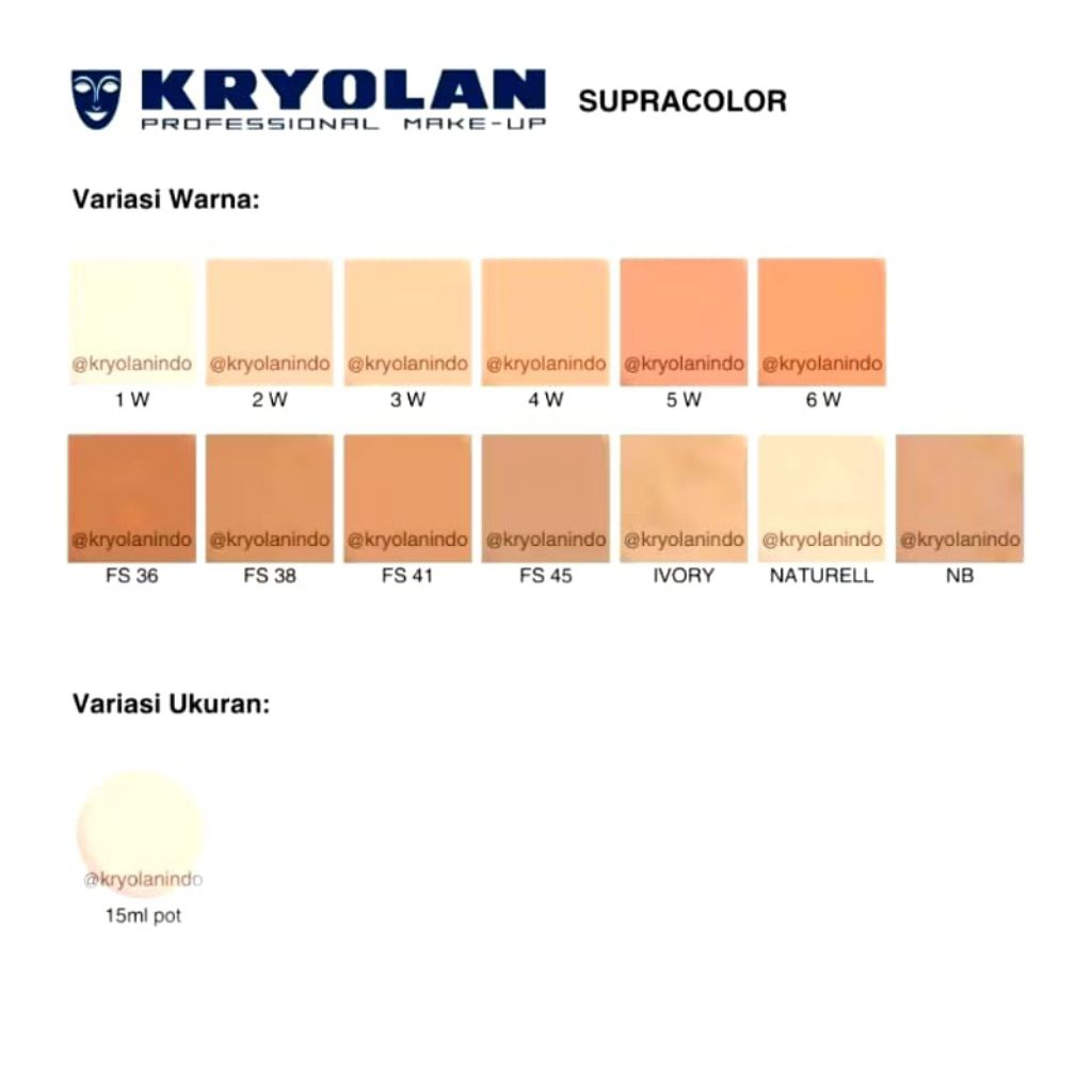 KRYOLAN Supracolor  Foundation 15ml
