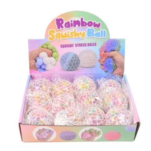 Squishy Ball Squihy Pencet Bola Rainbow
