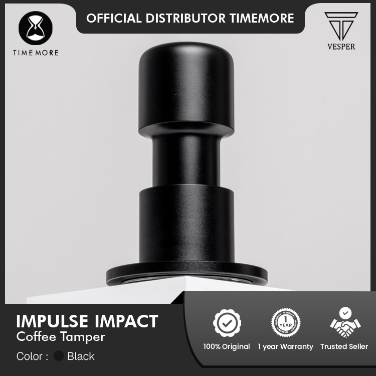 timemore impulse impact tamper ripple base 58.4mm / espresso coffee tamper dual spring