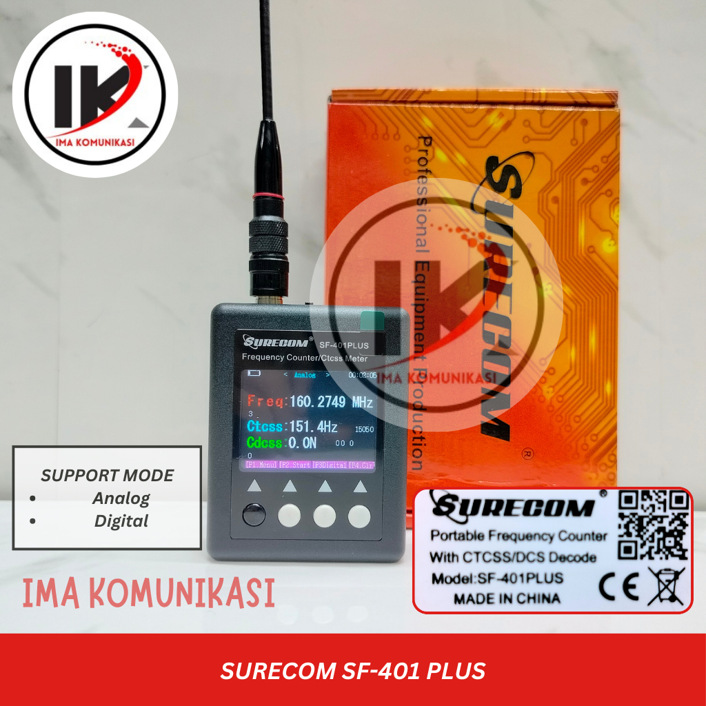 FREKUENSI COUNTER Analog dan Digital SURECOM SF-401 Plus frekuensi counter dan Ctcss meter