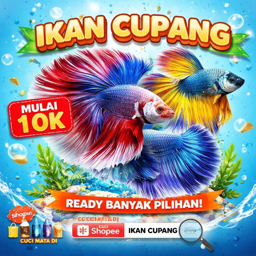 Ikan Cupang Aduan MDS Lokal Size M - Plakat