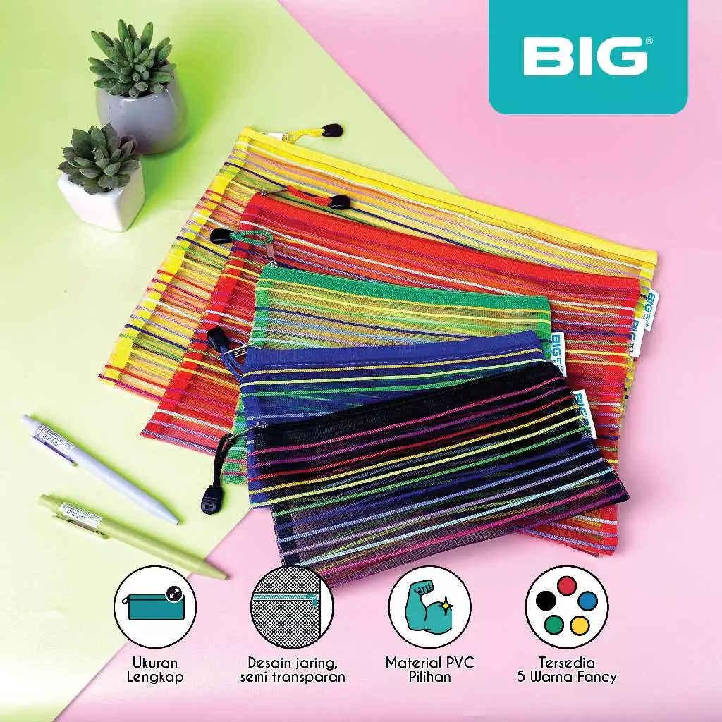 (HKMART)1 PCS BIG Pocket File Zipper Folder File Jaring PO-9002