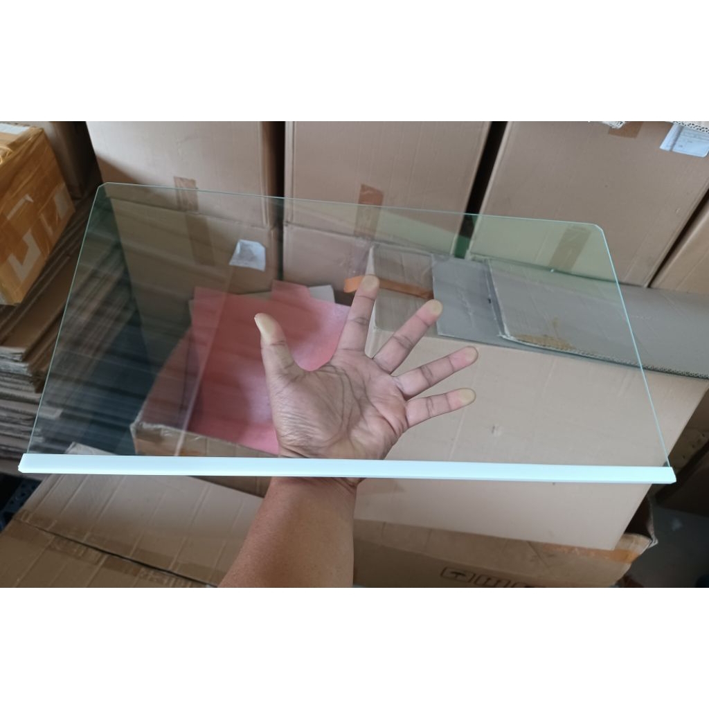 Rak Tengah Kulkas Kaca Tempered Glass Kompatibel Sharp 1-2 Pintu 46.5x25 cm