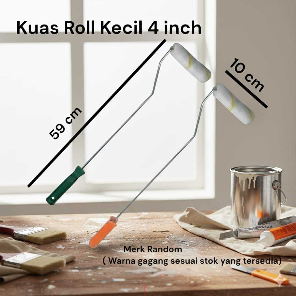 KUAS ROLL KECIL  ,  Kapal kuas Cat Kecil kuas Gagang Panjang  Roll Kapal cat kecil