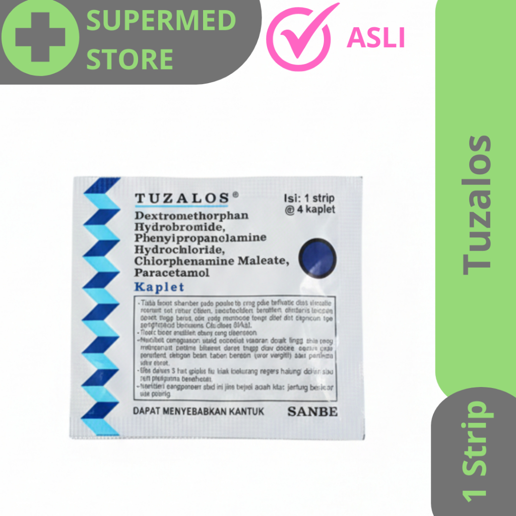 Tuzalos Strip / Obat Tablet Pereda Demam Batu dan Flu
