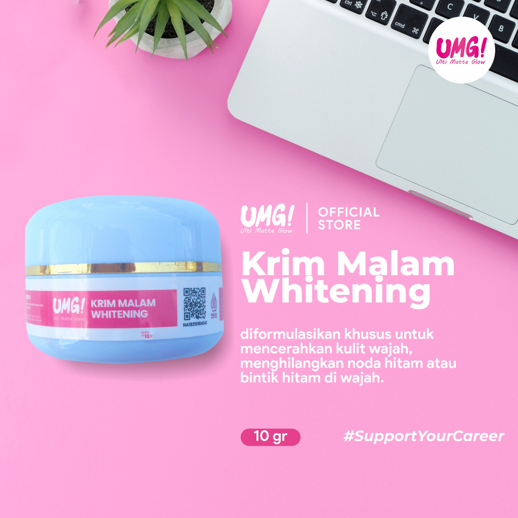 UMG Ulti Matte Glow (10GRAM) night cream whitening or flek (dosting)