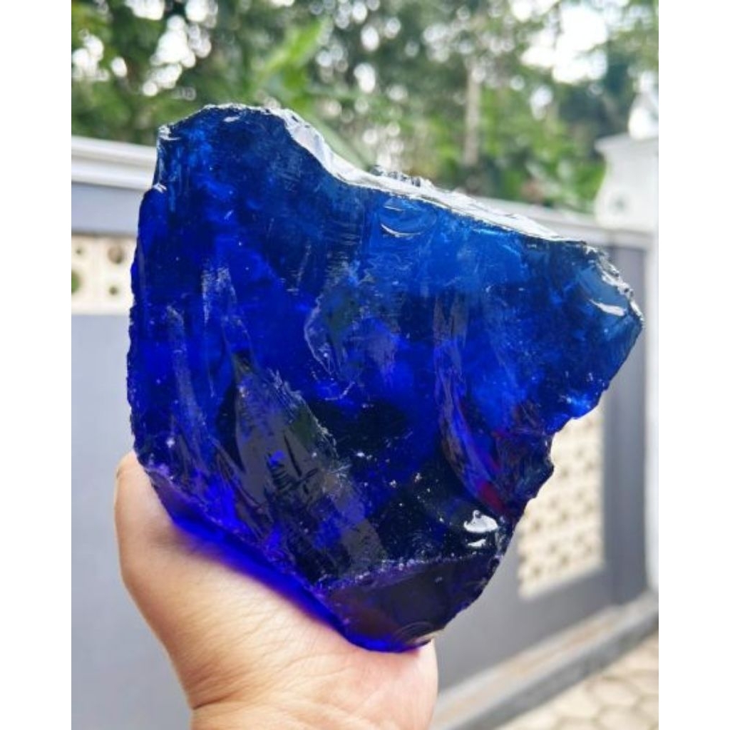 Batu obsidian bahan biru 2 kg