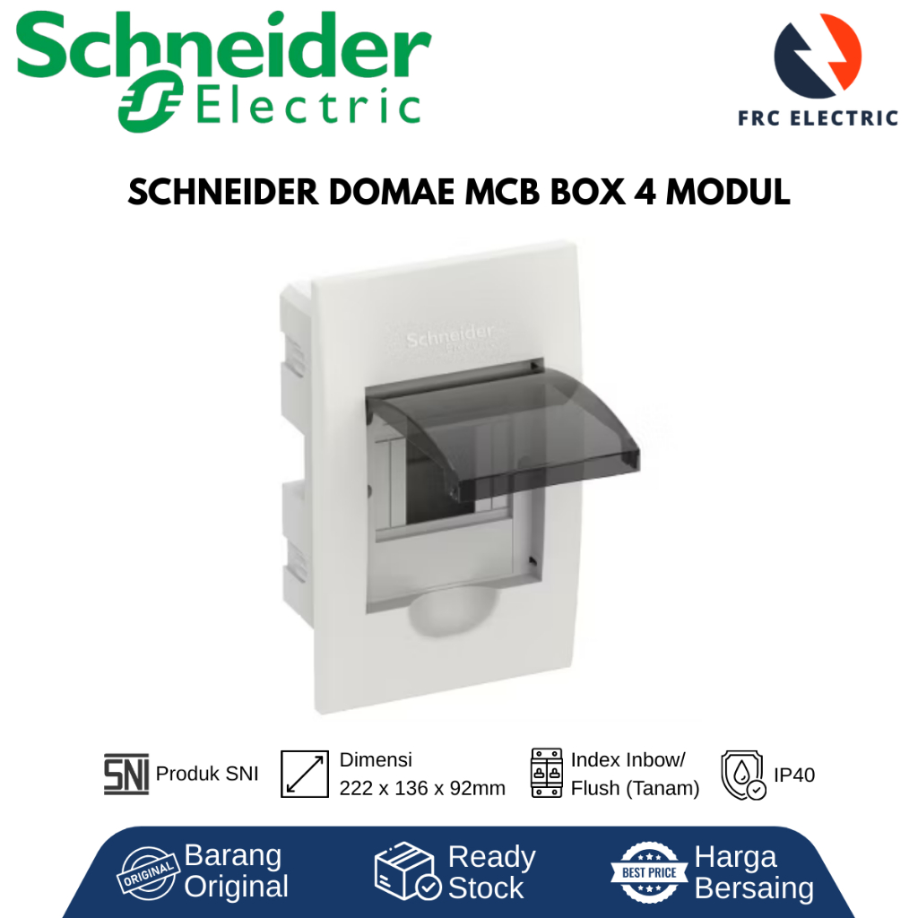 Box MCB - Rumah MCB - Fuse Box - Box MCB Schneider 4 phase - Kotak MCB 4 Modul