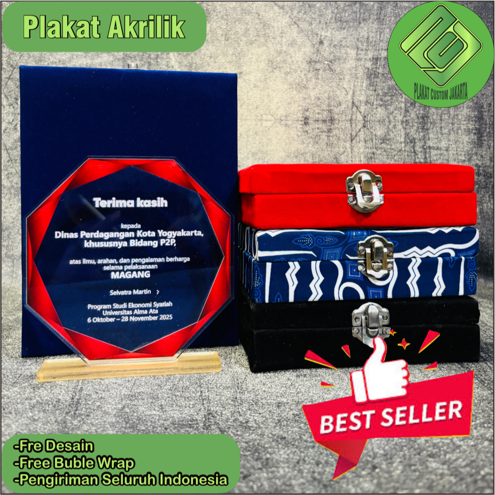 Plakat Akrilik | Plakat Akrilik Custom | 1 Hari Jadi | Free Desain