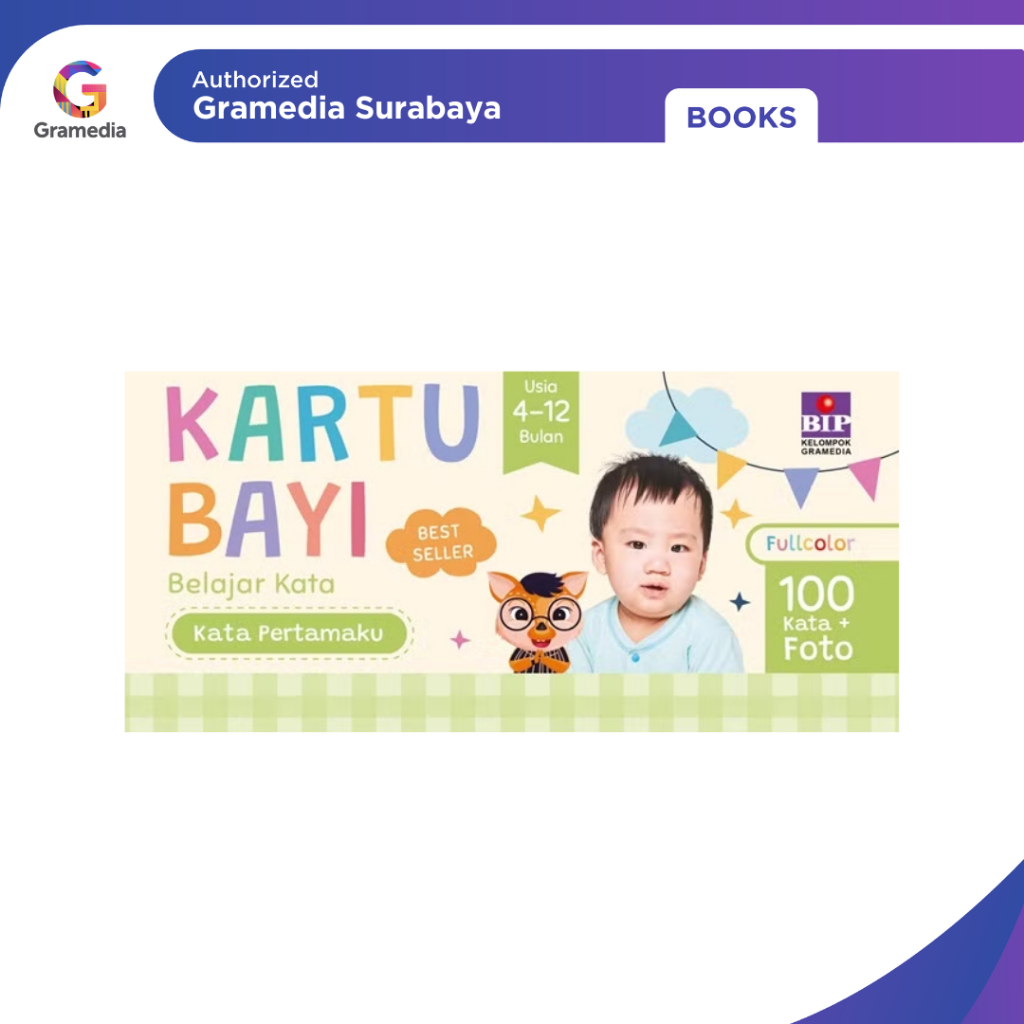 Gramedia Surabaya - Kartu Bayi Belajar Kata: Kata Pertamaku (4-12 Bulan)