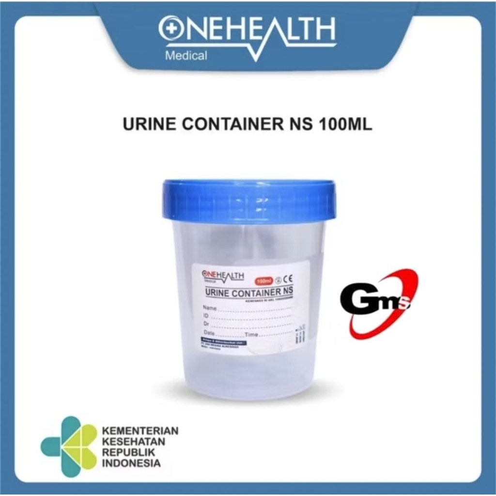 ONEHEALTH  Urine Container 100 ML Tempat Tampung Sampel ( TUTUP BIRU)