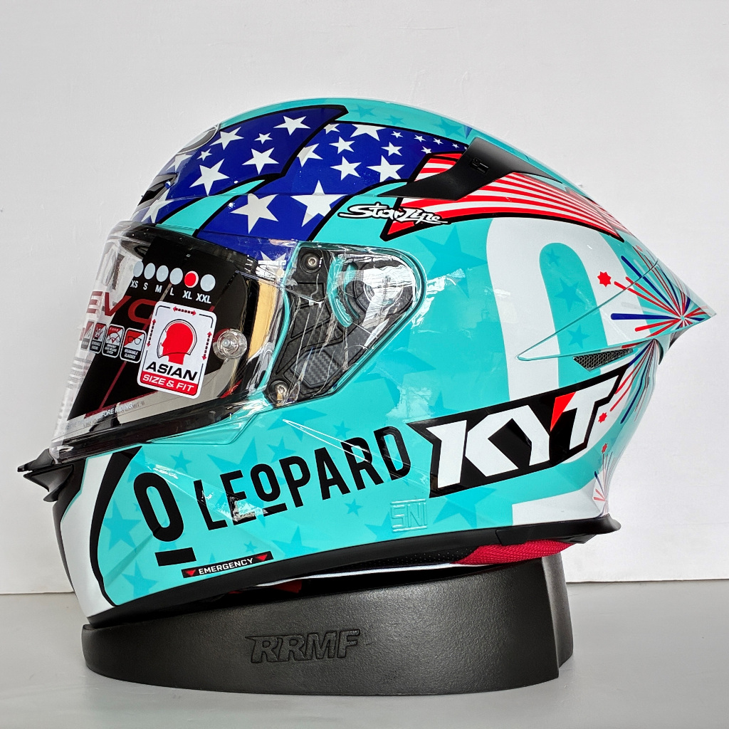 Helm Full Face KYT TT-Revo Leopard America Original