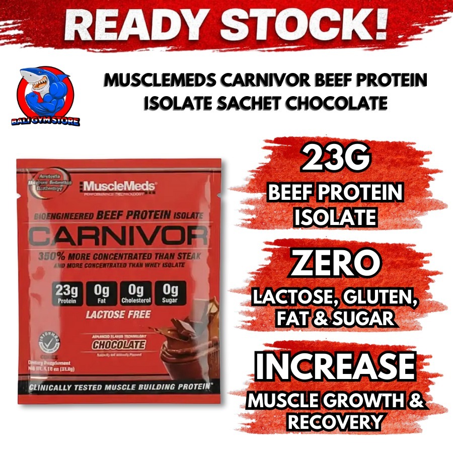 Musclemeds USA CARNIVOR BEEF Isolate Sachet Protein ISO Import Chocolate