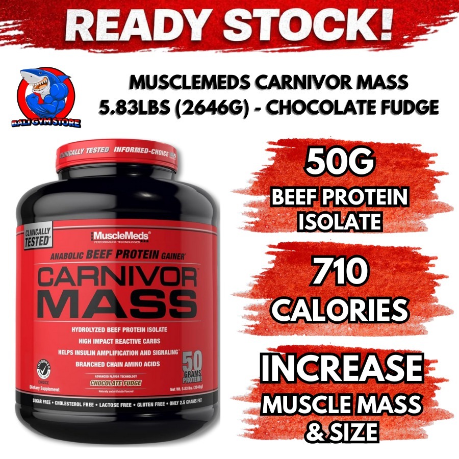 Musclemeds Carnivor Mass 6 lbs Protein Gainer Bulking Weight Gain