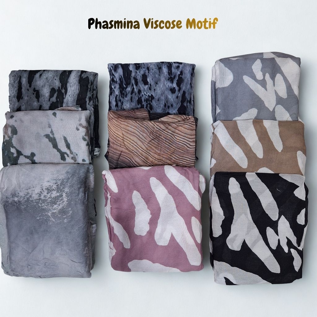 Pashmina Printed Viscose Premium - Hijab Motif Sutra Ringan