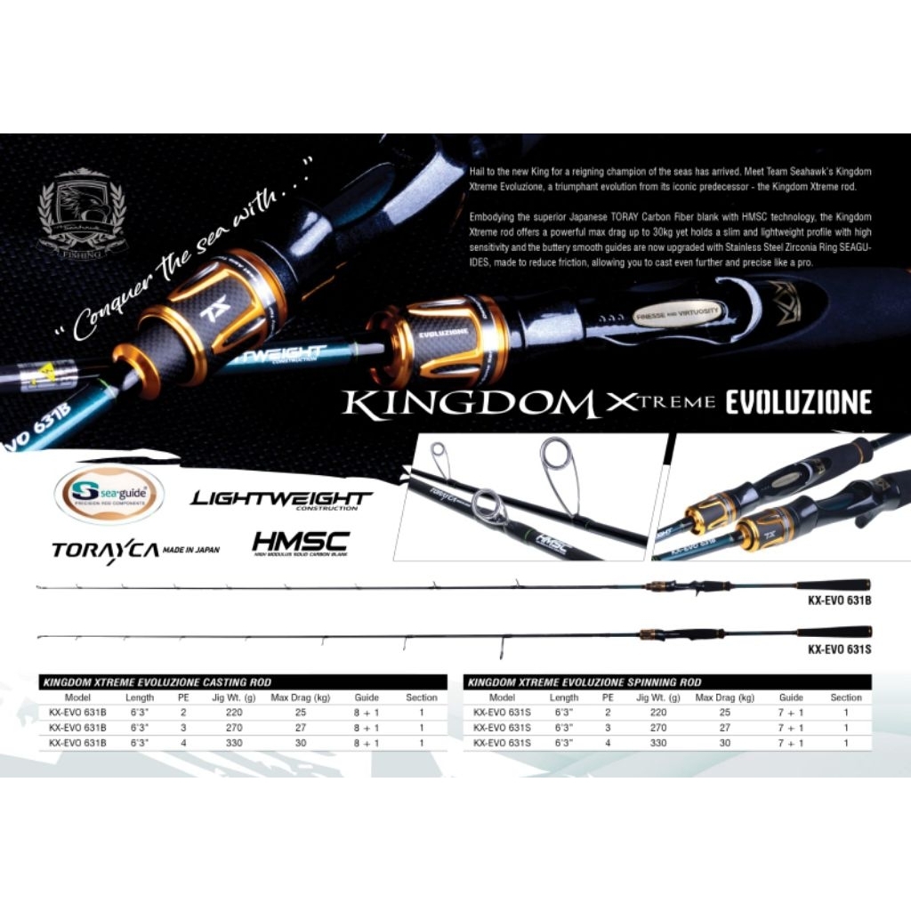 ROD SEAHAWK KINGDOM XTREME EVOLUZIONE