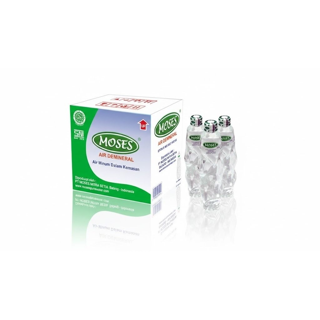 Air Minum Moses (Demineral Water) 1L Isi 12 Btl