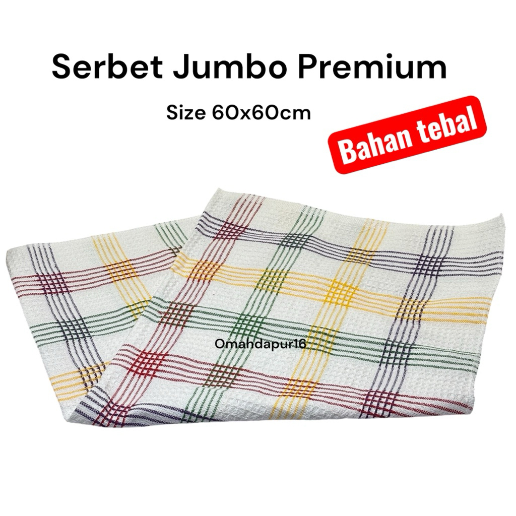 Serbet kotak Premium tebal uk Jumbo 60x60cm | Serbet Kotak Besar Tebal 60x60cm