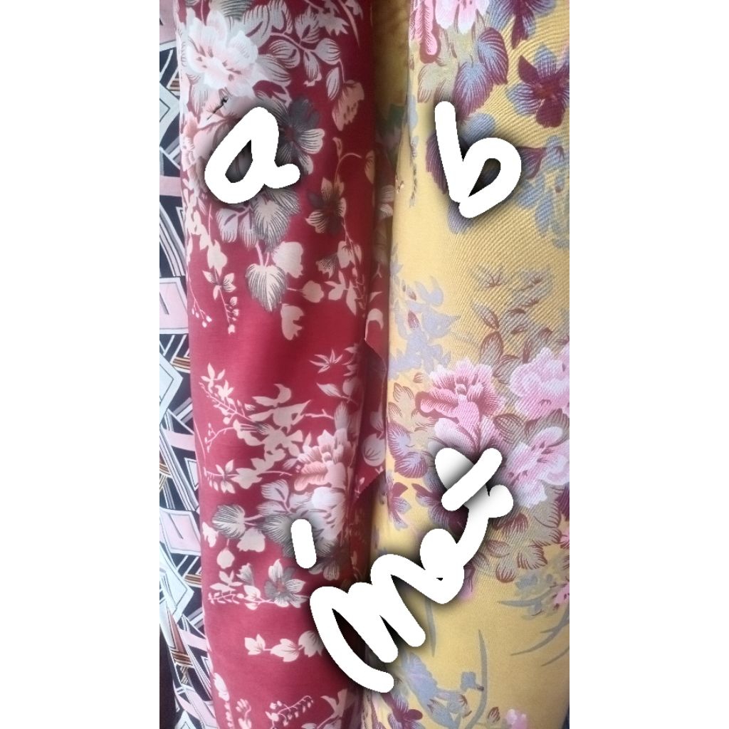 Kain wolfis motif bunga cantik