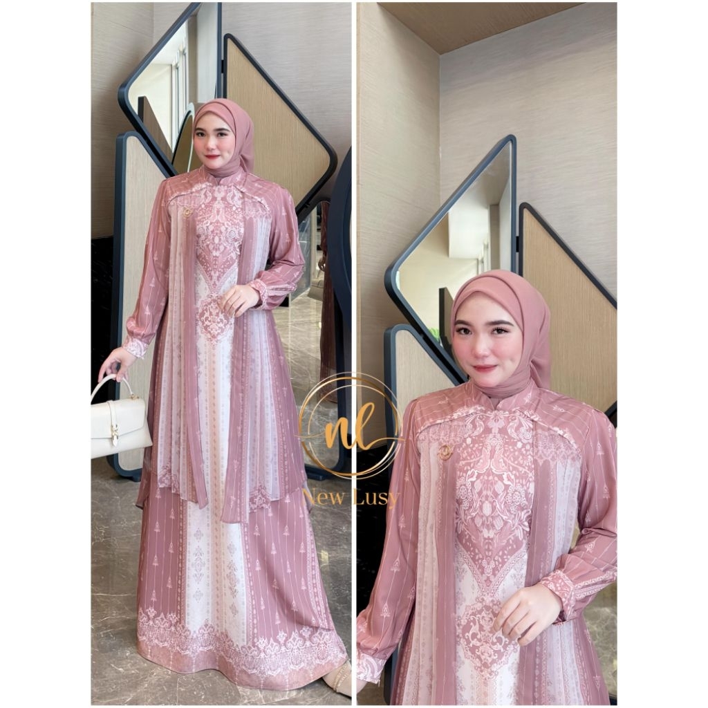 Arunika dress gamis lebaran terbaru  new lusy original