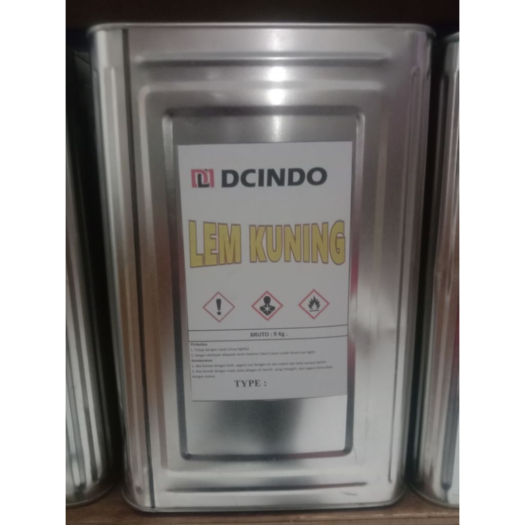 lem kuning botolan 9kg media busa,sandal sepatu,tas,dll