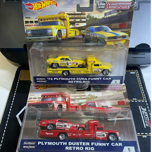 Snake and Mongoose Team Transport set Plymouth Funny Car Retro Rig