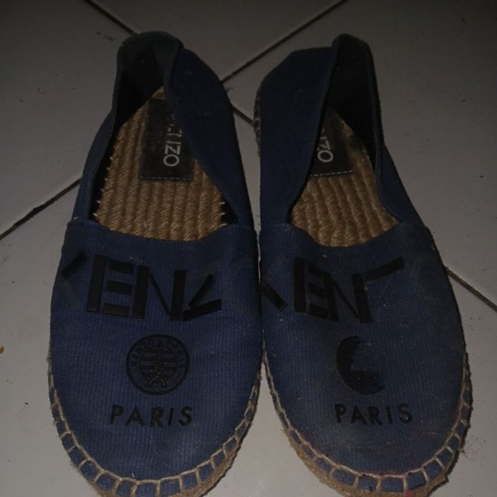 preloved sepatu slip on kenzo espadrilles original