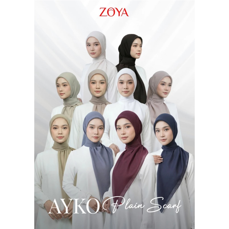 ZOYA AYKO SCARF POLOS SCARF SCARF SEGI EMPAT POLOS