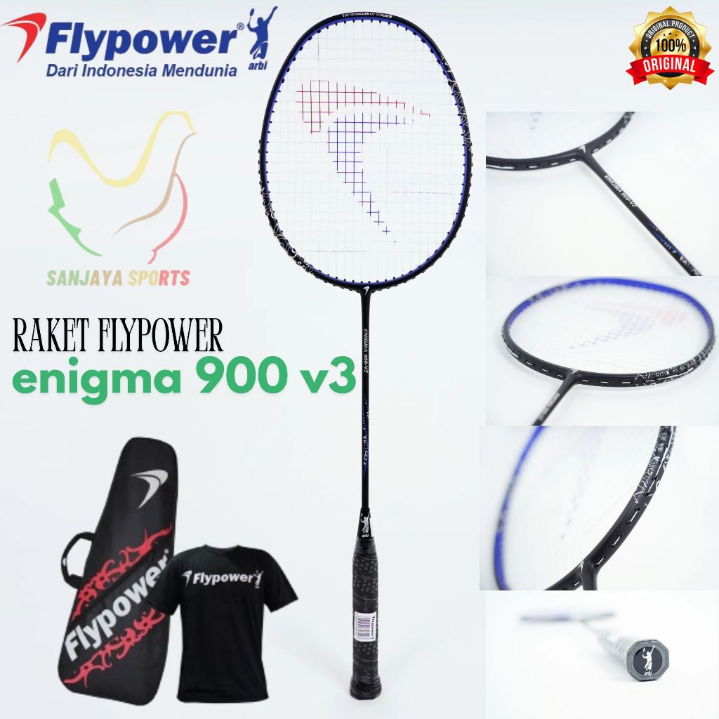 RAKET BADMINTON BULUTANGKIS FLYPOWER ENIGMA 900 V3 ORIGINAL