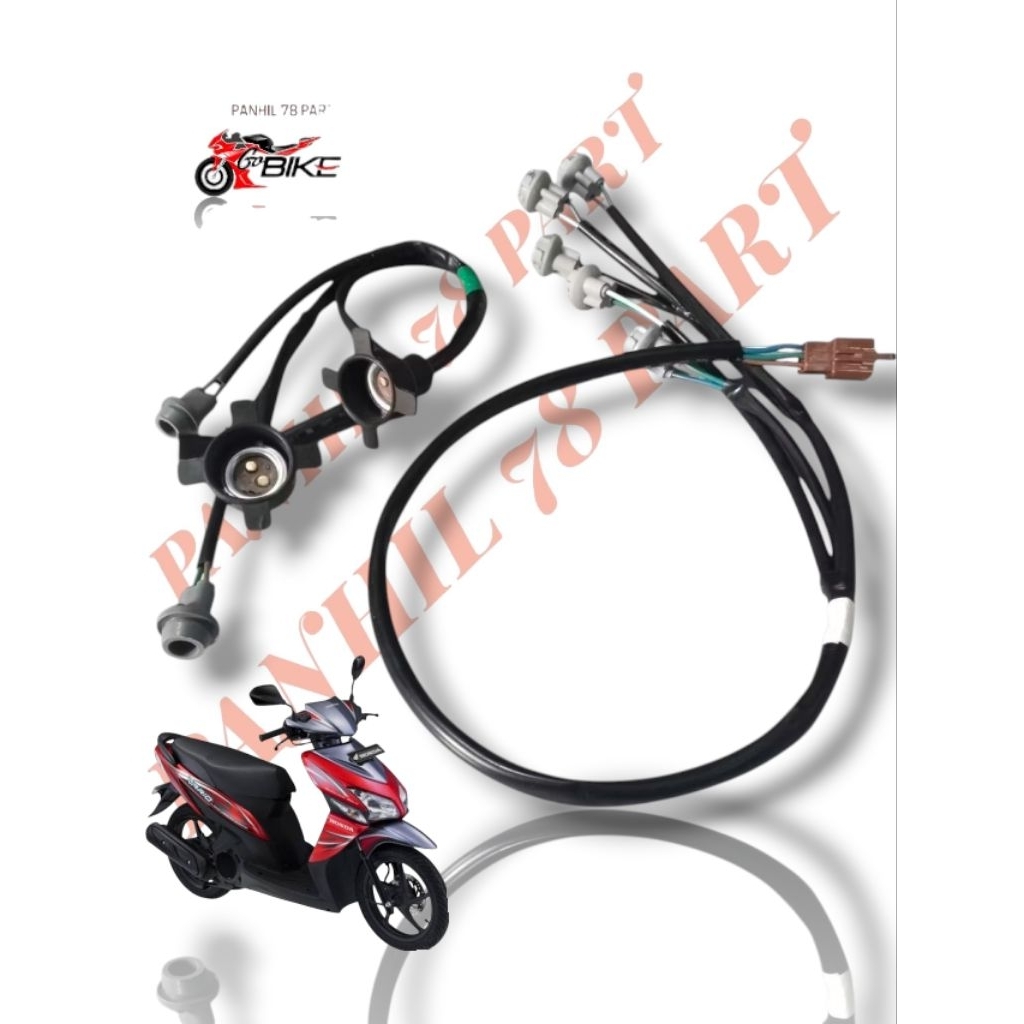 Kabel Fitting Lampu Depan+Lampu Belakang set Honda Vario 110Kvb Old