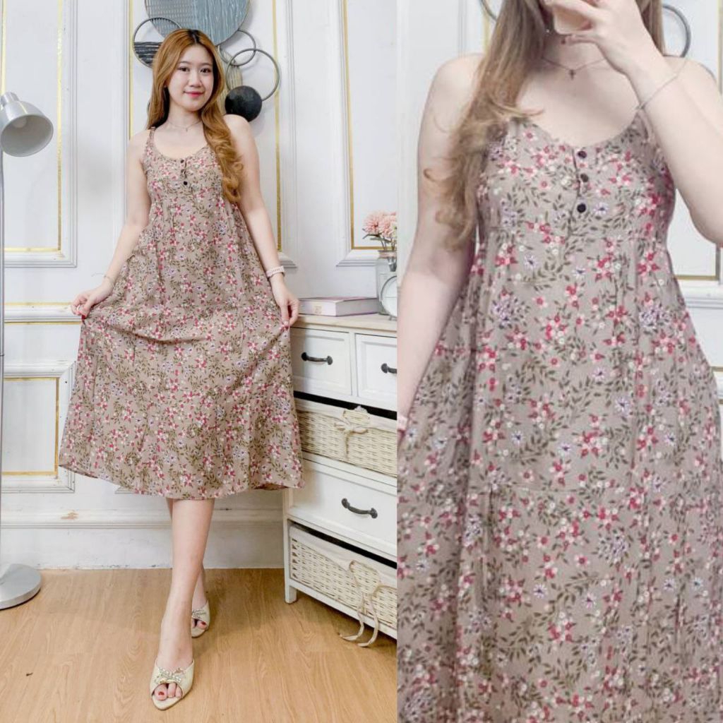 Daster Ginny / Daster rayon busui / baju tidur wanita / daster tali satu