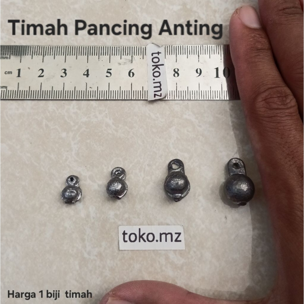 toko.mz Timah pancing Anting harga 1 biji timah pemberat pancing timah pancing dasaran