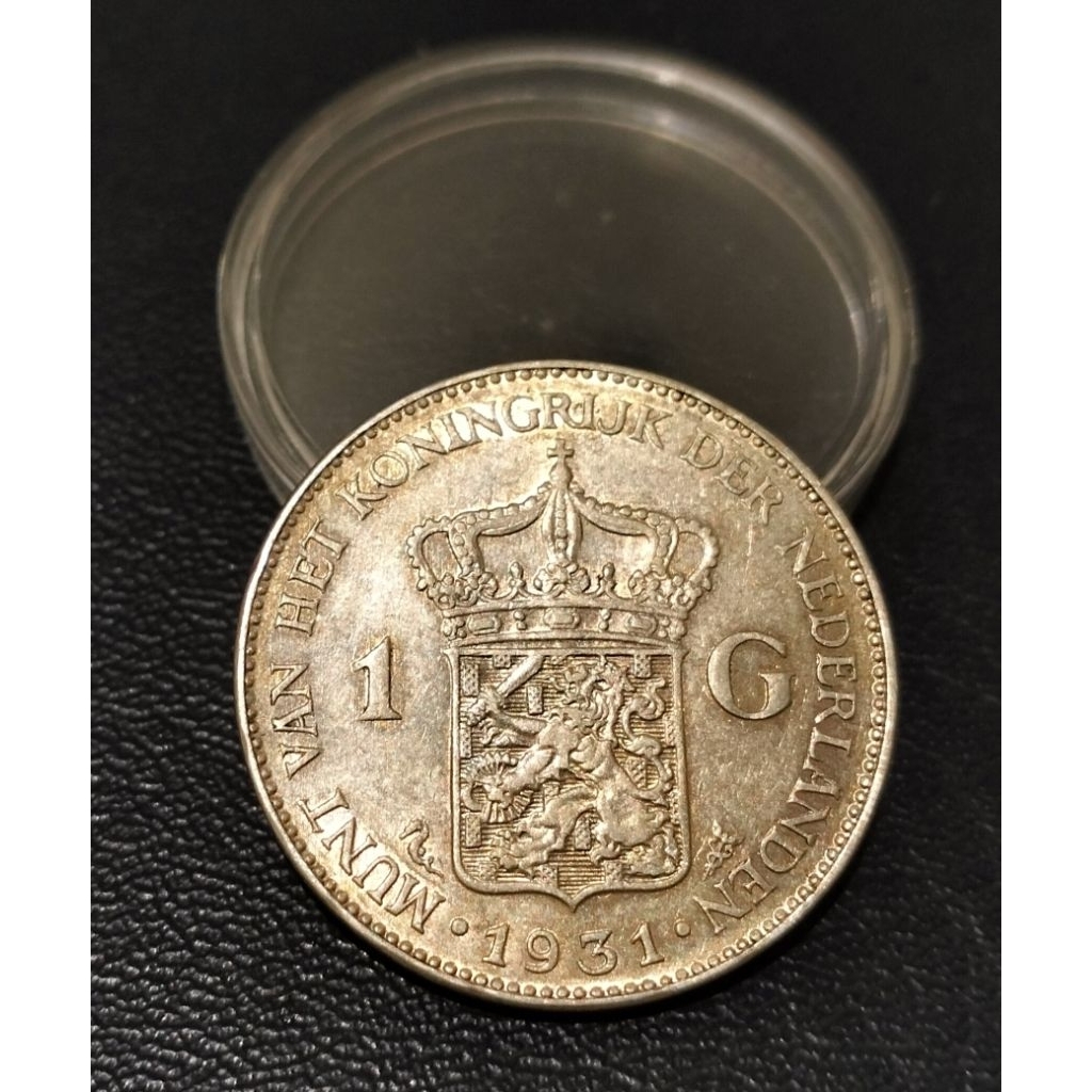 Koin perak 1 Gulden Wilhelmina