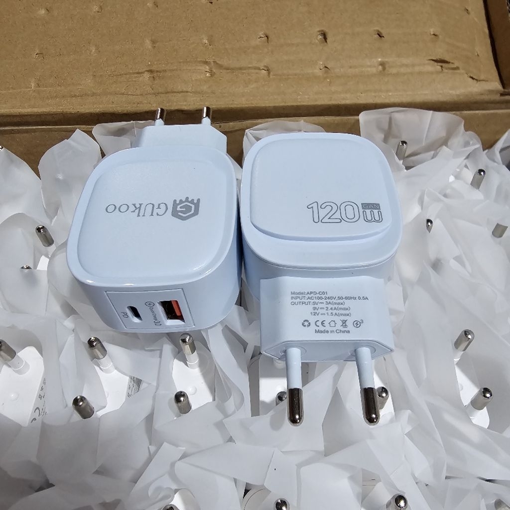 GUKoo CHARGER ADAPTER  SUPER CEPAT DUAL USB SESUAI GAMBAR