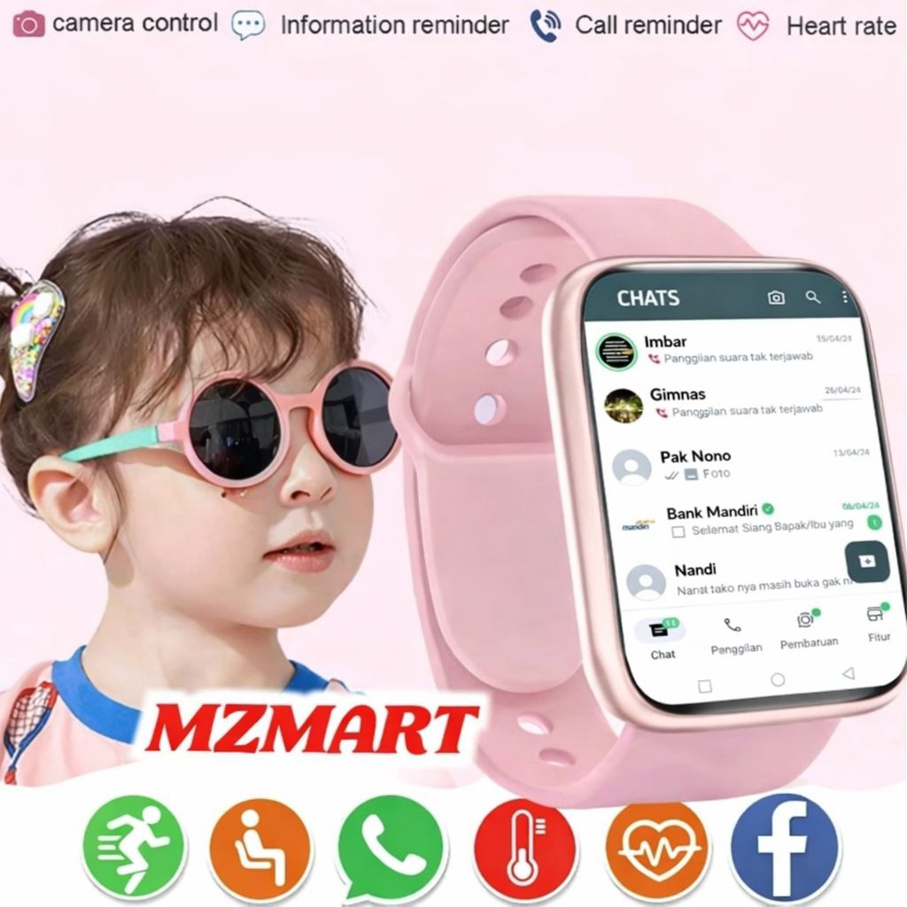 JAM TANGAN HP PINTAR SMARTWATCH ANAK PEREMPUAN LAKI LAKI TERBARU ANDROID ANTI AIR
