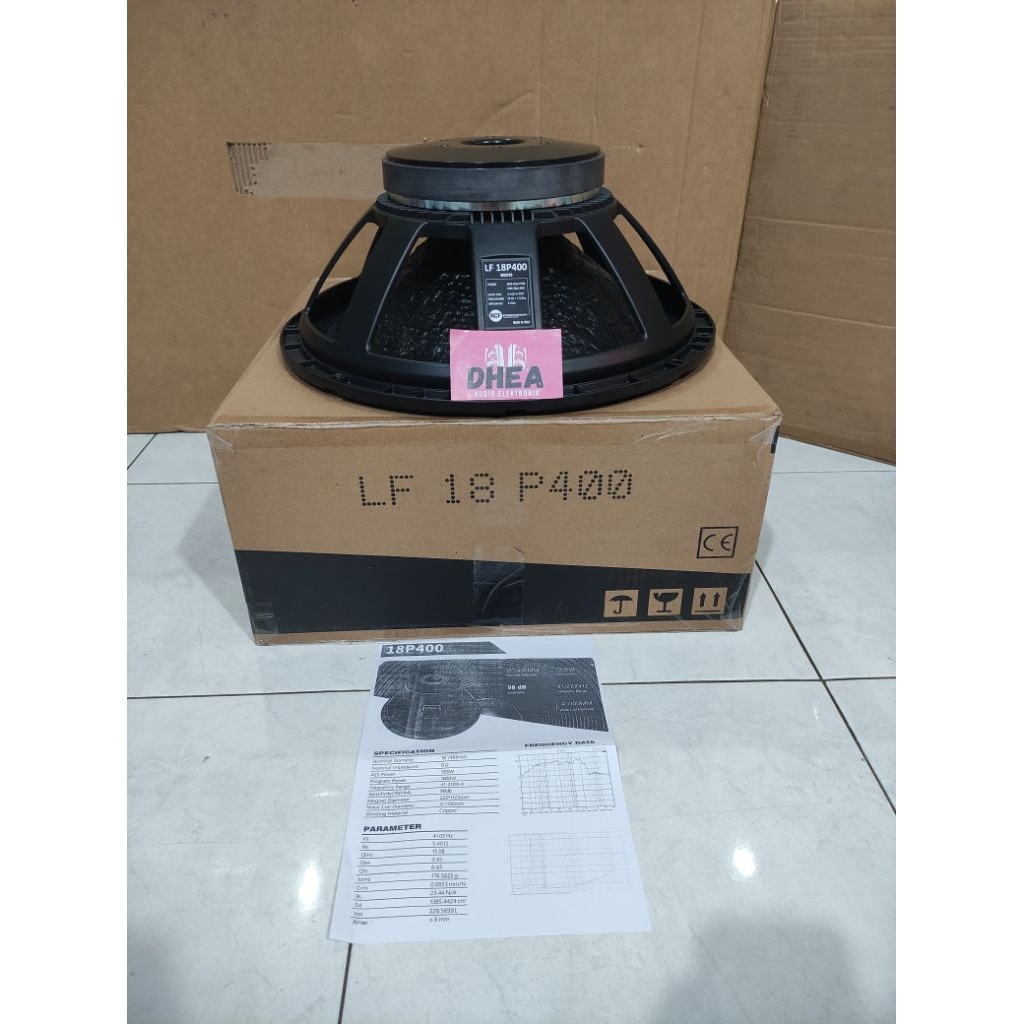 Speaker komponen RCF LF18P400 18P400 Grade A 18in Spool 4in 2000Watt max 18 inchi subwoofer Daun Coa
