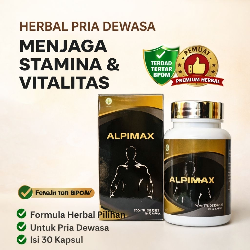 HERBAL ALPIMAX Obat Tradisional Pria Dewasa Menambah Stamina & Vitalitas Formula Herbal Premium Terd