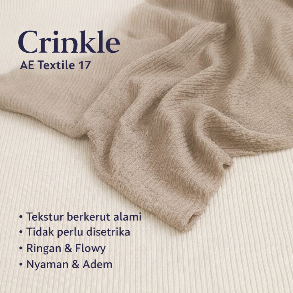[AIRFLOW] Kain Katun Rayon Krinkle Polos / Rayon Crinkle Premium - Cey Airflow Original by AE TEXTIL