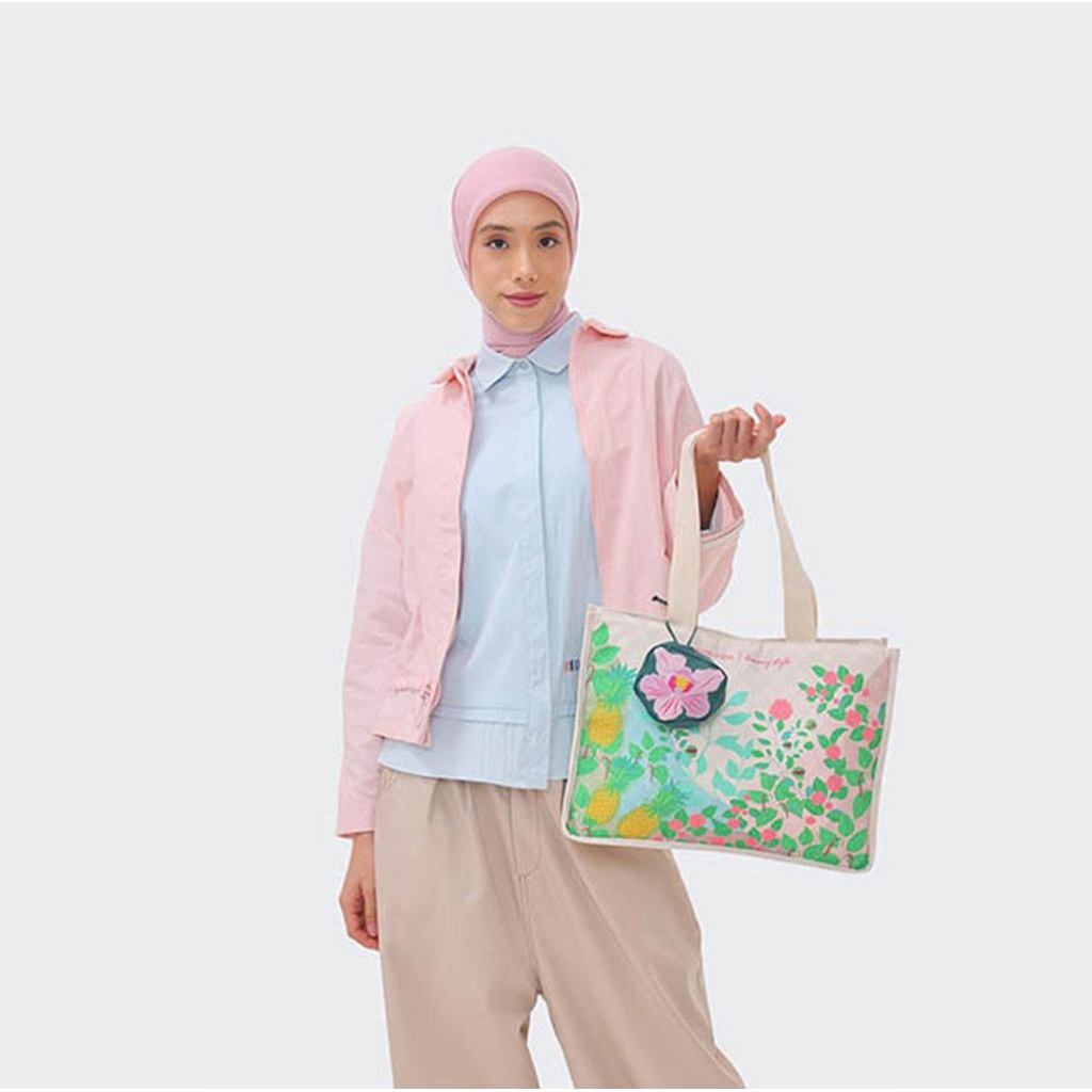Ready NEW Tas Ria Miranda x Binary Tropicana Tote Bag