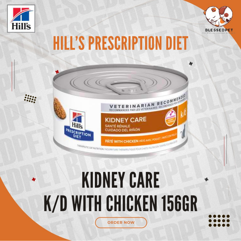 Hills Prescription Kidney Care k/d with Chicken Makanan Kucing Kaleng 156gr