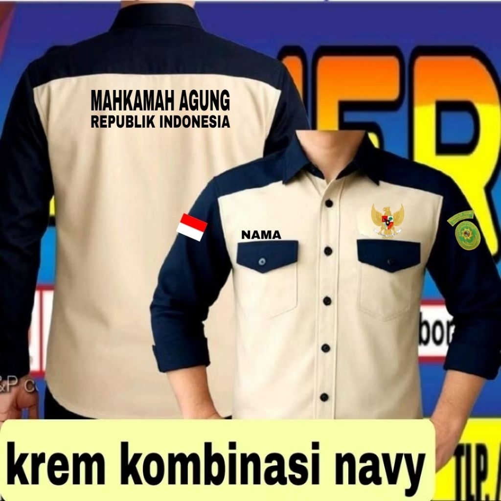 ready stok full bordir Kemeja mahkamah agung baju mahkamah agung seragam mahkamah agung baju kerja m