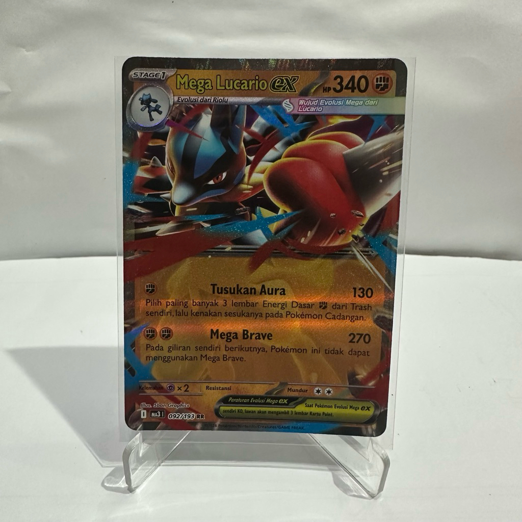 Kartu Pokemon TCG - Mega Lucario EX RR MA3