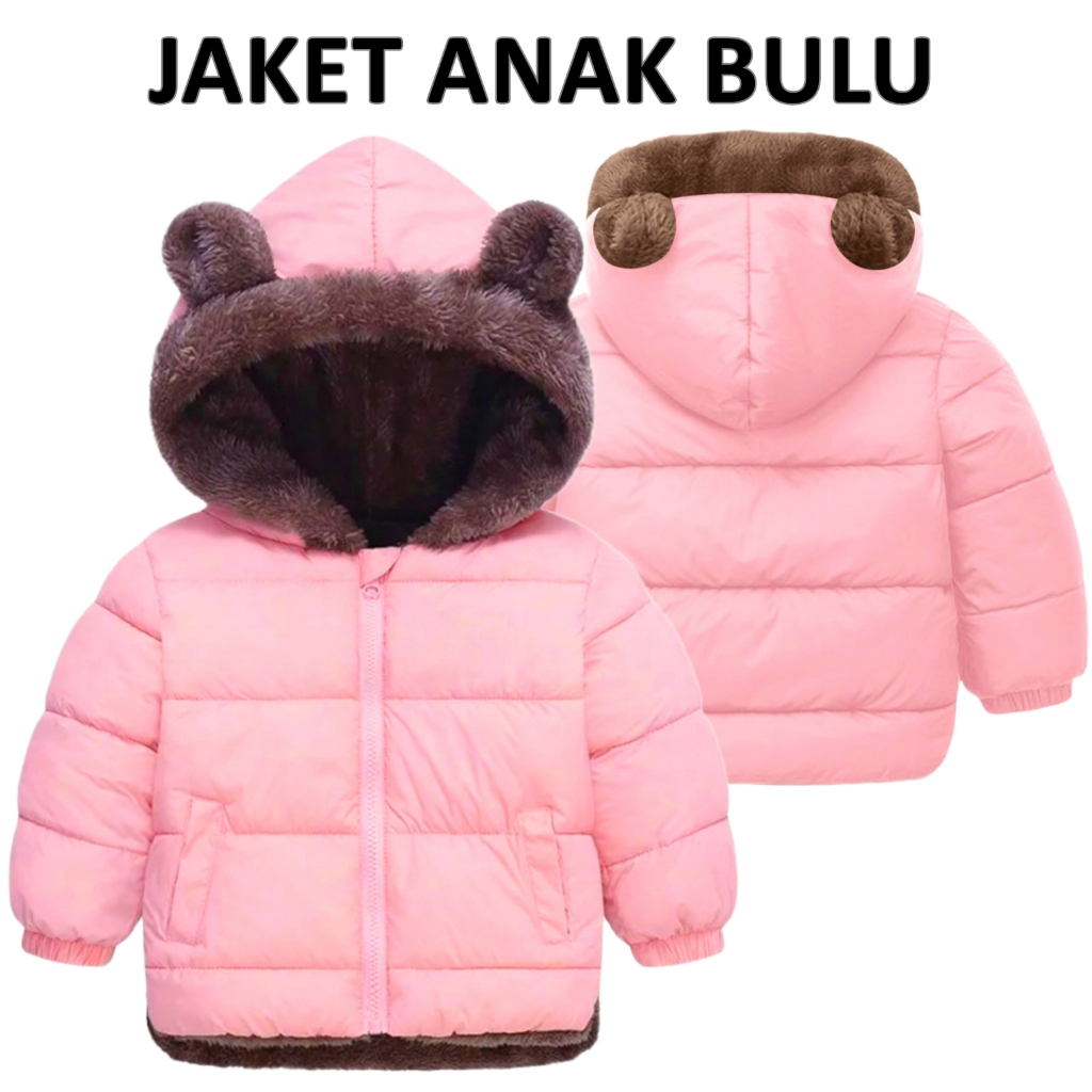 Jaket Anak Bulu 1-2 tahun Jaket Laki Laki Jaket Anak Perempuan 24
