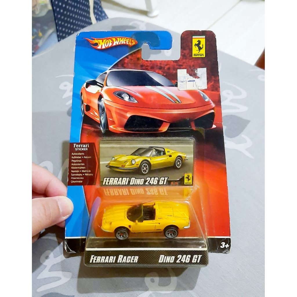 HOT WHEELS FERRARI RACER DINO 246 GT YELLOW RARE