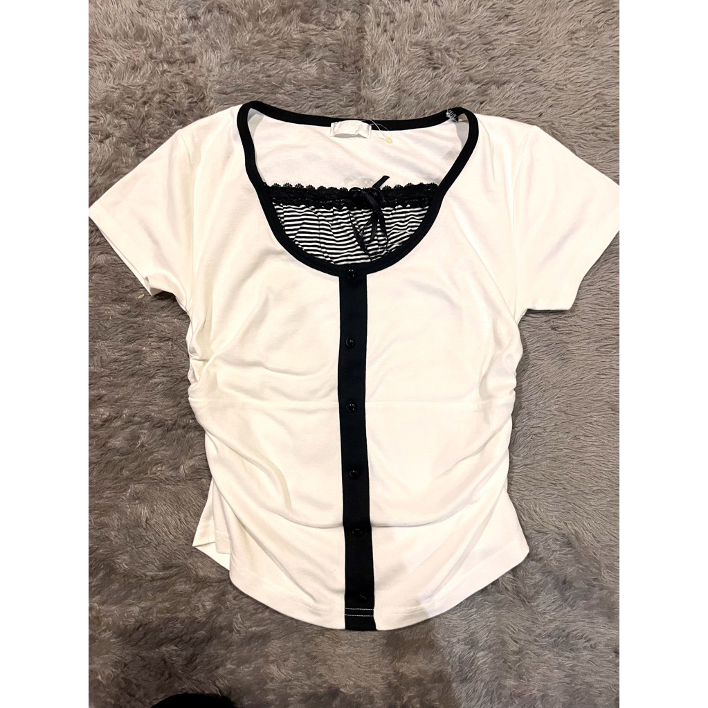 babytee croptee shirt liz lisa mezzo piano cecil mcbee sanrio my melody axes femme y2k vintage cotta