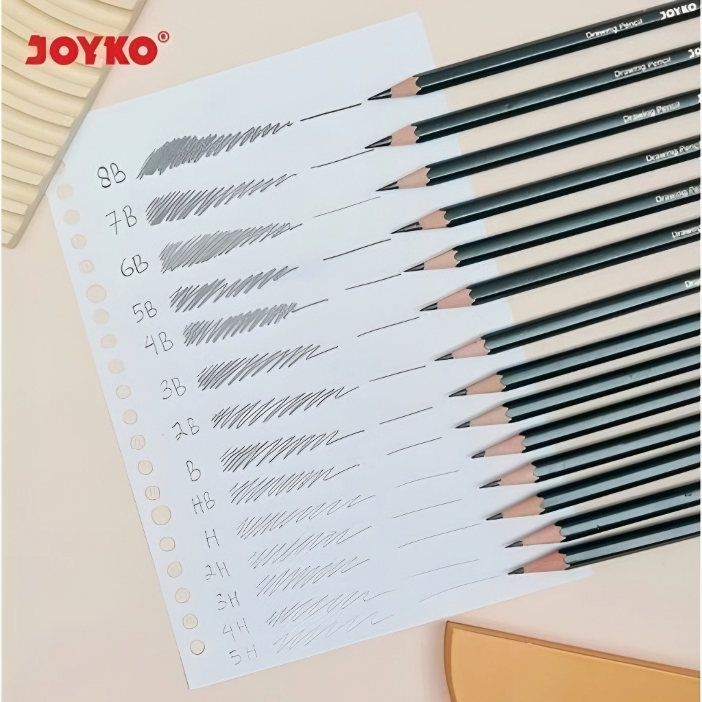 Pensil Joyko P-118 ( 5H - 8B ) - Satuan - Pensil Gambar