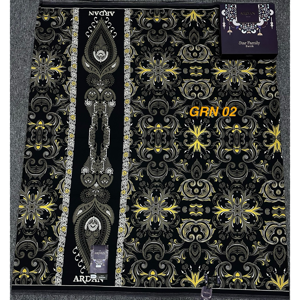 SARUNG BATIK ARDAN STAR RAYON PREMIUM GOLD SILVER