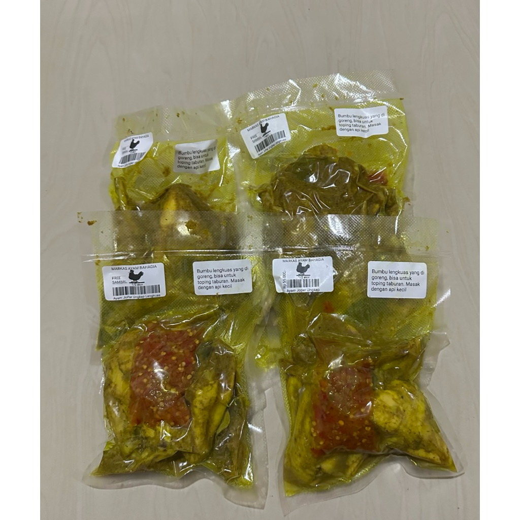 AYAM UNGKEP JOWO SUPER siap goreng berbagai varian free sambal